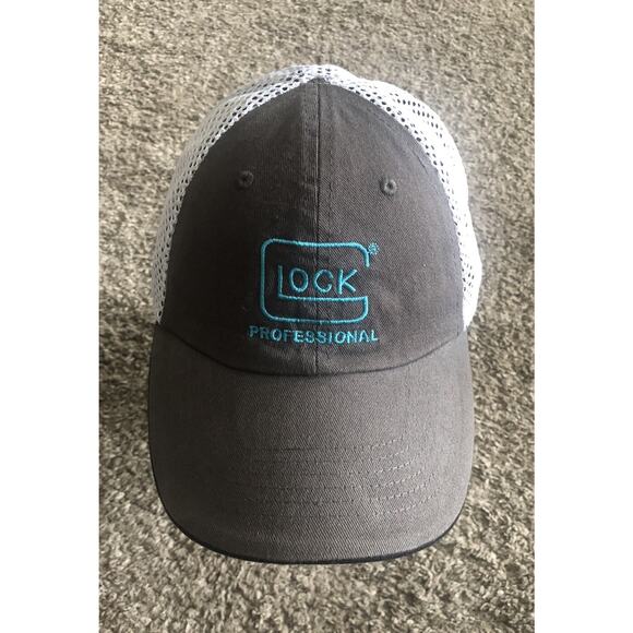Glock Professional Hat Gray/White Snapback Trucker Hat - Picture 1 of 8